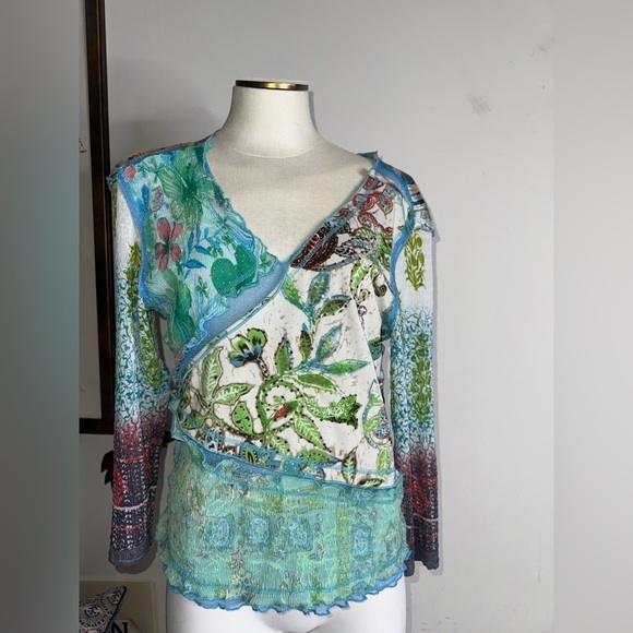 Alberto Makali Long Sleeve Beaded top Multicolored - Picture 2 of 6